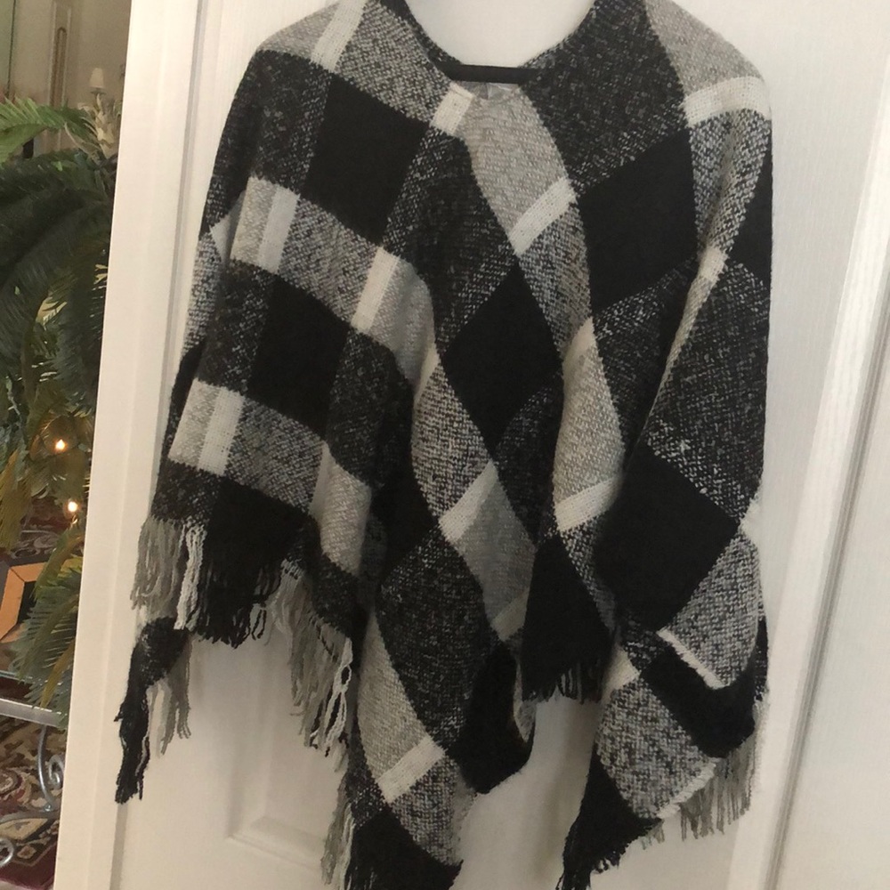 Buffalo check Poncho